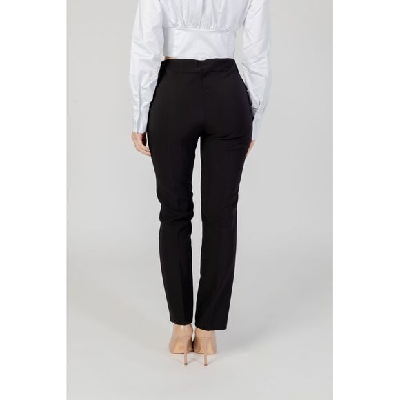 Sandro Ferrone Slim Fit Dress Pants Women Black Trousers - Picture 7 of 7